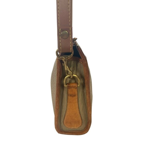 Vintage Dooney & Bourke All Weather Leather Taupe Tan Brown Crossbody Shoulder - Picture 4 of 10